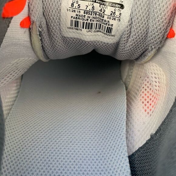 Nike Ballistec Advantage Tennis Orange Gray Men's Size 8.5 Sneakers 685278-008 - Picture 8 of 8